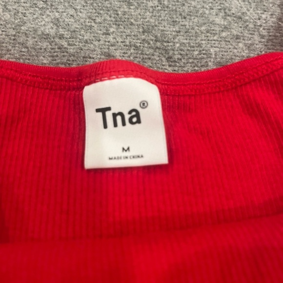 TNA Vibrant Red Ribbed Top - Picture 3 of 7
